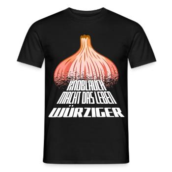 Kräftige Knoblauchgrafik mit fetter Typo - Männer T-Shirt - Schwarz - Vorne - AI Model Male 178 light (178cm)