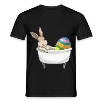 Baignoire de Pâques Bunny - T-shirt homme - noir - Devant - AI Model Male 178 light (178cm)