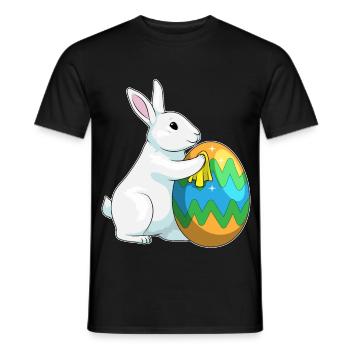 Nettoyage de Pâques Bunny - T-shirt homme - noir - Devant - AI Model Male 178 light (178cm)