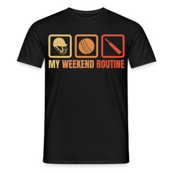 Ma routine du week-end - T-shirt homme - noir - Devant - AI Model Male 178 light (178cm)
