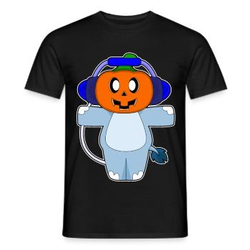 Nilpferd Halloween Musik - Männer T-Shirt - Schwarz - Vorne - AI Model Male 178 light (178cm)