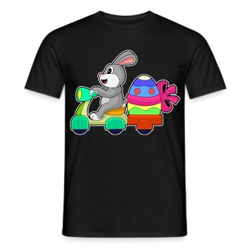 Service de livraison de Pâques Bunny - T-shirt homme - noir - Devant - AI Model Male 178 light (178cm)