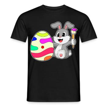 Coloriage de Pâques de Bunny - T-shirt homme - noir - Devant - AI Model Male 178 light (178cm)