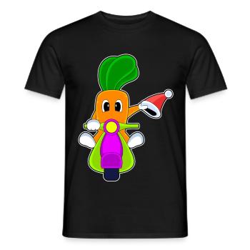 Trottinette de Noël Carotte - T-shirt homme - noir - Devant - AI Model Male 178 light (178cm)