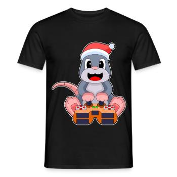 Taupe Noël Gamer - T-shirt homme - noir - Devant - AI Model Male 178 light (178cm)