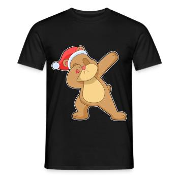 Bär Weihnachten Hip Hop Tanz - Männer T-Shirt - Schwarz - Vorne - AI Model Male 178 light (178cm)