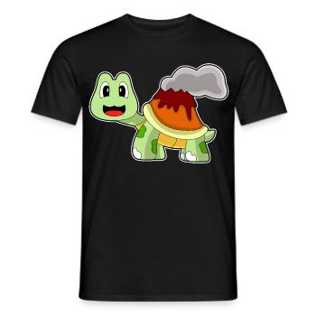 Turtle Volcano - Men's T-Shirt - black - Front - AI Model Male 178 light (178cm)