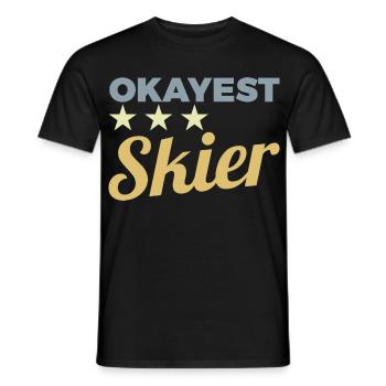 Skieur moyen - T-shirt homme - noir - Devant - AI Model Male 178 light (178cm)