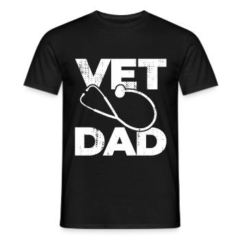 Papa vétérinaire - T-shirt homme - noir - Devant - AI Model Male 178 light (178cm)