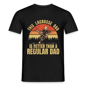 Lacrosse Vater - Männer T-Shirt - Schwarz - Vorne - AI Model Male 178 light (178cm)