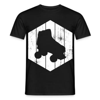 Croquis de patins à roulettes - T-shirt homme - noir - Devant - AI Model Male 178 light (178cm)