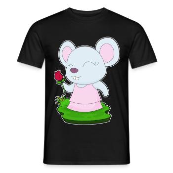 Mouse Rose - T-shirt homme - noir - Devant - AI Model Male 178 light (178cm)
