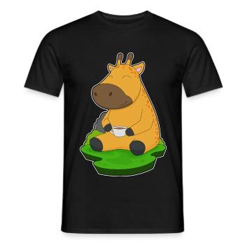 Giraffe Coffee Mug - Men's T-Shirt - black - Front - AI Model Male 178 light (178cm)