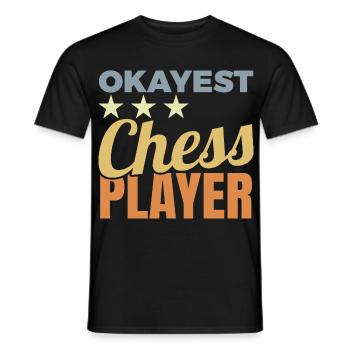 Average chess player - Men's T-Shirt - black - Front - AI Model Male 178 light (178cm)