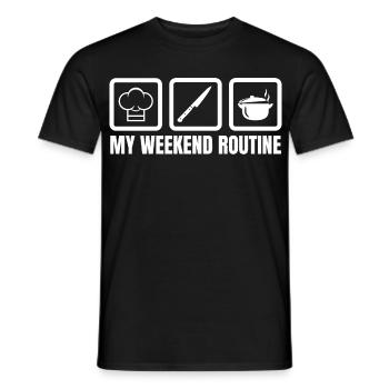 Koch Wochendene - Männer T-Shirt - Schwarz - Vorne - AI Model Male 178 light (178cm)