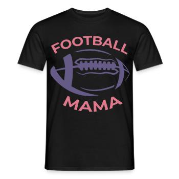 Maman de football - T-shirt homme - noir - Devant - AI Model Male 178 light (178cm)