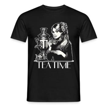 Samovar Tea Time femme cadeau - T-shirt homme - noir - Devant - AI Model Male 178 light (178cm)
