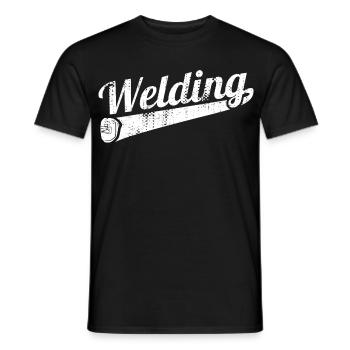 Funny Welder - Men's T-Shirt - black - Front - AI Model Male 178 light (178cm)