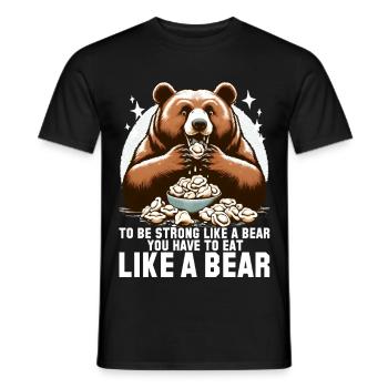Pelmeni Bär stark Geschenk - Männer T-Shirt - Schwarz - Vorne - AI Model Male 178 light (178cm)