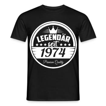 Legendär seit 1974 - Männer T-Shirt - Schwarz - Vorne - AI Model Male 178 light (178cm)
