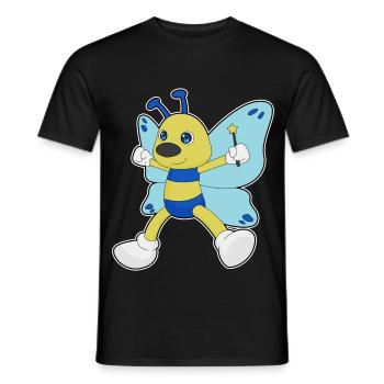 Butterfly Wizard Wand - Men's T-Shirt - black - Front - AI Model Male 178 light (178cm)