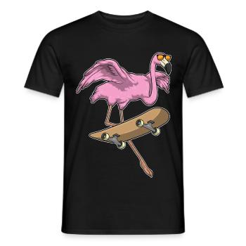 Flamingo Skater Skateboard Sport - T-shirt homme - noir - Devant - AI Model Male 178 light (178cm)
