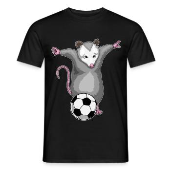 Beutelratte Fußballspieler Fußball - Männer T-Shirt - Schwarz - Vorne - AI Model Male 178 light (178cm)
