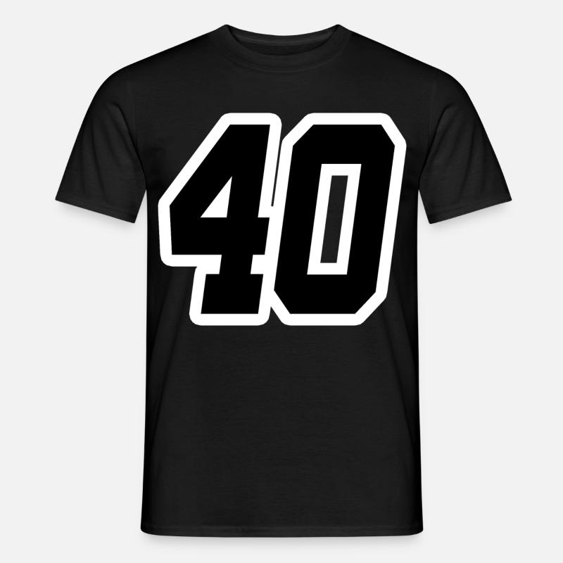 Nummer vierzig 40 - Männer T-Shirt - Schwarz