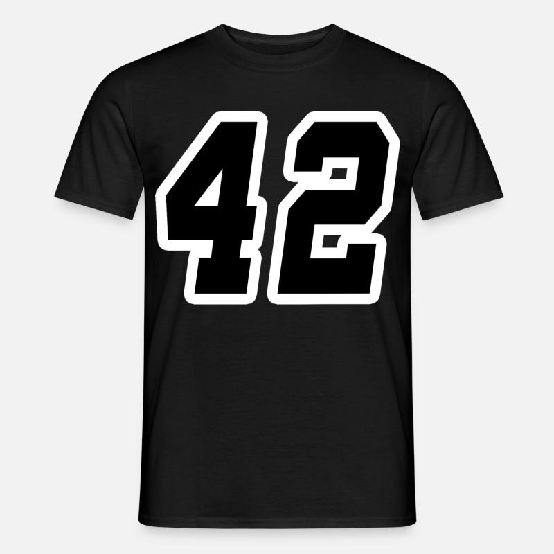 Nummer zweiundvierzig 42 - Männer T-Shirt - Schwarz