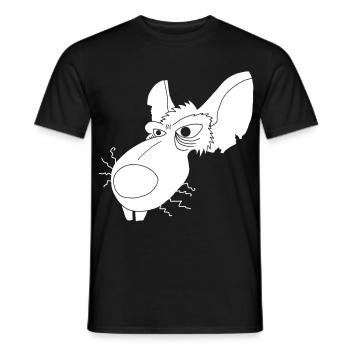 White Sewer Rat - Men's T-Shirt - black - Front - AI Model Male 178 light (178cm)