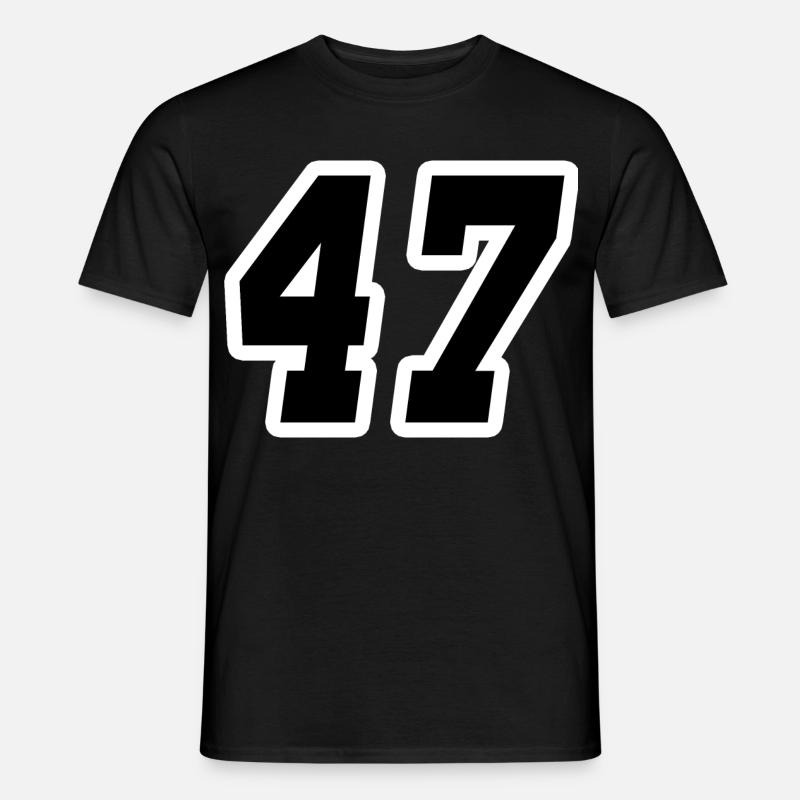 Nummer siebenundvierzig 47 - Männer T-Shirt - Schwarz