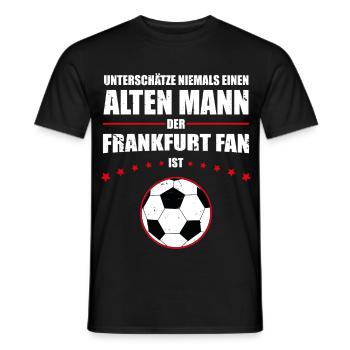 Alter Mann - Frankfurt Fan | Retro Vintage Design - Männer T-Shirt - Schwarz - Vorne - AI Model Male 178 light (178cm)