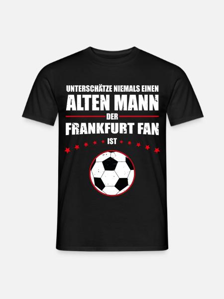 Alter Mann - Frankfurt Fan | Retro Vintage Design - Männer T-Shirt - Schwarz