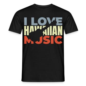 Musique hawaïenne - T-shirt homme - noir - Devant - AI Model Male 178 light (178cm)