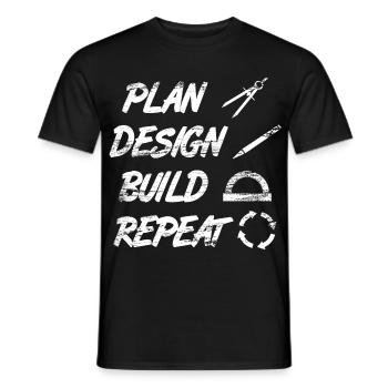 Architect Routine - Men's T-Shirt - black - Front - AI Model Male 178 light (178cm)