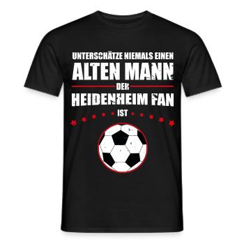 Alter Mann - Heidenheim Fan | Retro Vintage Design - Männer T-Shirt - Schwarz - Vorne - AI Model Male 178 light (178cm)