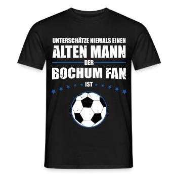 Alter Mann - Bochum Fan | Retro Vintage Design - Männer T-Shirt - Schwarz - Vorne - AI Model Male 178 light (178cm)