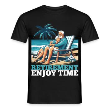 Retirement Retirement Time Enjoy Gift - Men's T-Shirt - black - Front - AI Model Male 178 light (178cm)