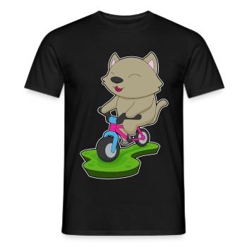 Vélo de chat - T-shirt homme - noir - Devant - AI Model Male 178 light (178cm)