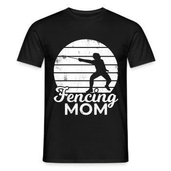 Mom Fencer - Men's T-Shirt - black - Front - AI Model Male 178 light (178cm)