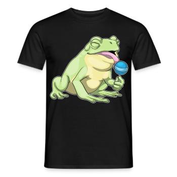 Sucette grenouille - T-shirt homme - noir - Devant - AI Model Male 178 light (178cm)