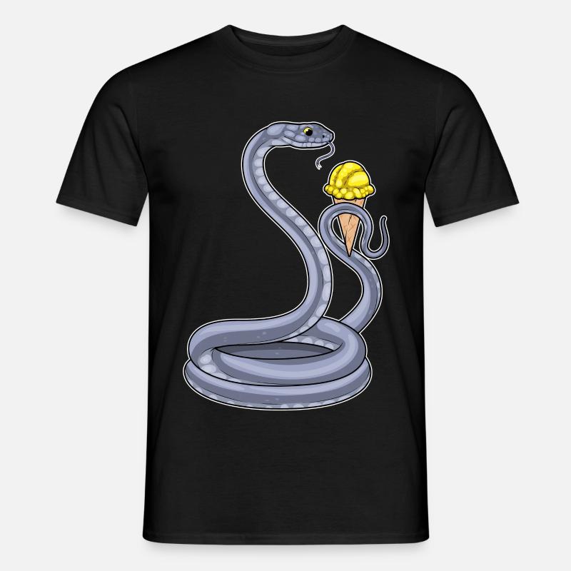 Schlange Waffeleis - Männer T-Shirt - Schwarz