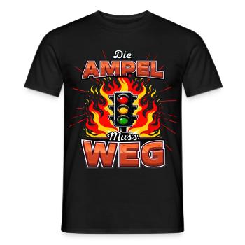 Ampel muss weg - Männer T-Shirt - Schwarz - Vorne - AI Model Male 178 light (178cm)