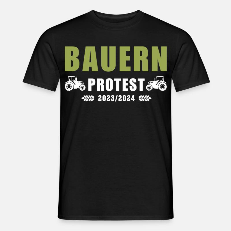 Bauernproteste 2023-2024 - Männer T-Shirt - Schwarz