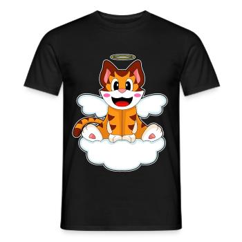 Ailes d’ange tigre - T-shirt homme - noir - Devant - AI Model Male 178 light (178cm)