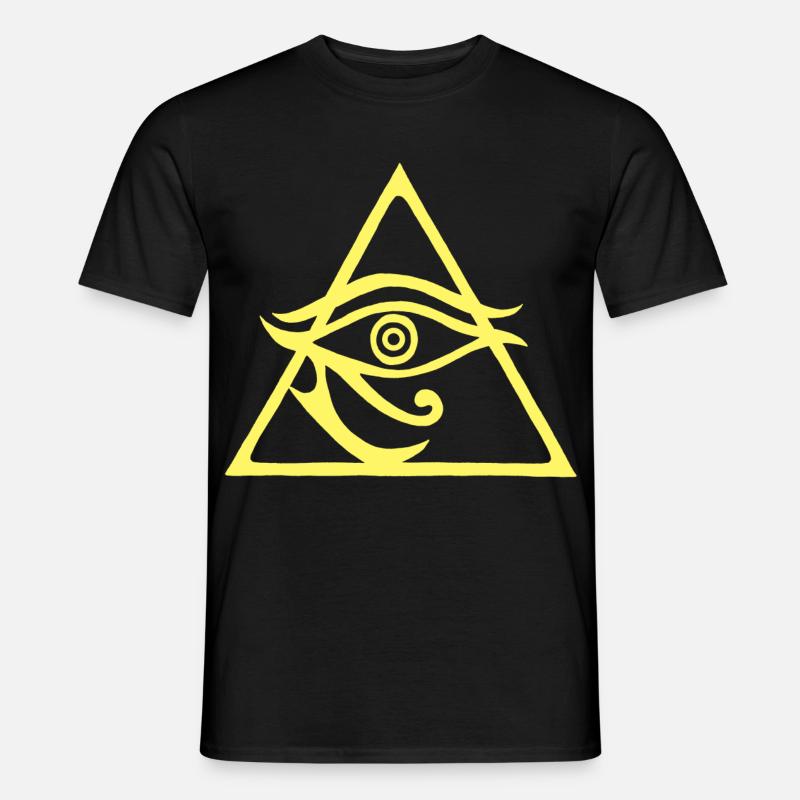 Die Pyramide des Gottes Horus - Männer T-Shirt - Schwarz