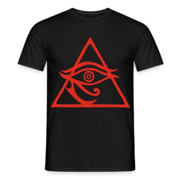 The Red Pyramid of the God Horus - Men's T-Shirt - black - Front - AI Model Male 178 light (178cm)