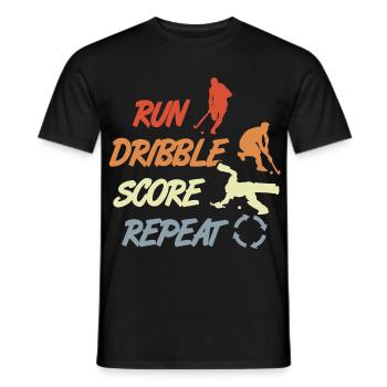 Motivational Field Hockey Quote - Men's T-Shirt - black - Front - AI Model Male 178 light (178cm)