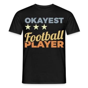 Average American Footballer - Men's T-Shirt - black - Front - AI Model Male 178 light (178cm)