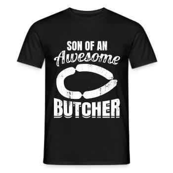 Fils de boucher - T-shirt homme - noir - Devant - AI Model Male 178 light (178cm)